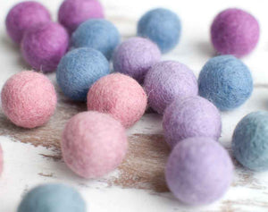 Pastel Asoorted Felt Balls 1cm x100 Pom Poms. DIY Craft Supplies. Wool Kids Decor, Scrapbook, Beads
