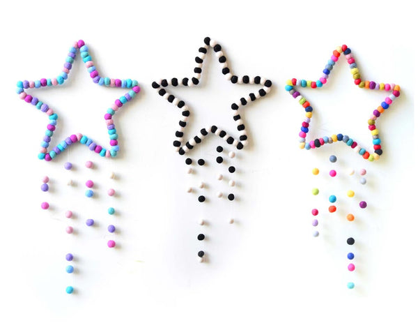 Star Mobile, Colourful Rainbow, baby nursery mobile for cot, kids room wall hanging decor
