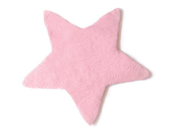 Star Felt Rug | Soft Pink