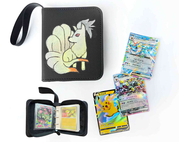 Custom Handpainted Pokemon Card Binder, Pikachu, Bulbasaur, Umbreon, Charizard, Ninetales, Mini Small 1 Pocket TCG Binder
