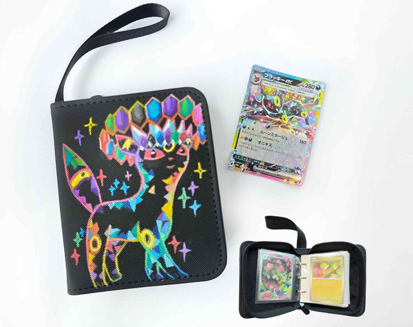 Custom Handpainted Pokemon Card Binder, Pikachu, Bulbasaur, Umbreon, Charizard, Ninetales, Mini Small 1 Pocket TCG Binder