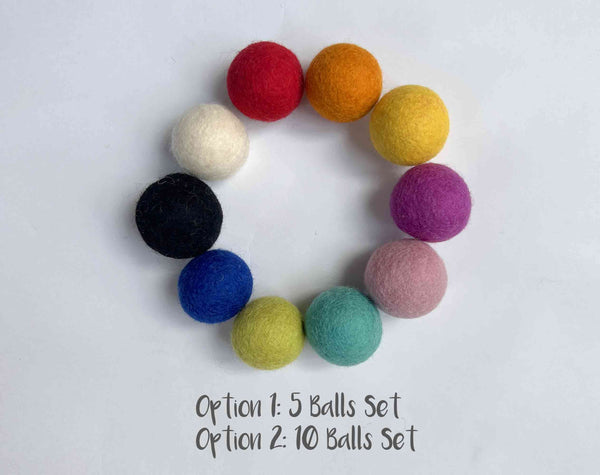 Handmade Cat Toy, Cat gifts, Kitten Cat ball, Safe Natural Colourful Felted Wool felt balls