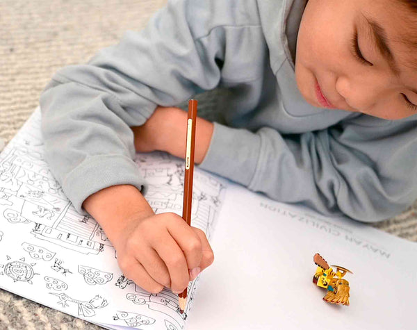 Colouring book & Drawing book, Drawn BY A KID for kids, JOURNEY THROUGH TIME