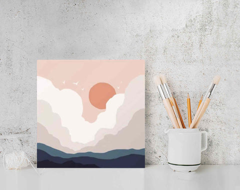 Paint By Numbers DIY, Landscape Nature Abstract 2, Paint Kit for kids & adults, for beginner, Home Decor Art Craft Supplies