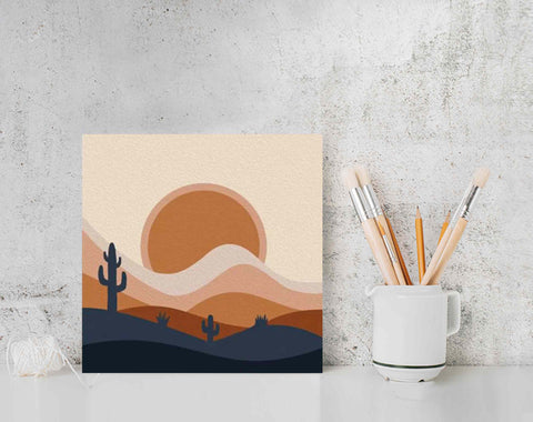 Paint By Numbers DIY, Landscape Nature Abstract 3, Paint Kit for kids & adults, for beginner, Home Decor Art Craft Supplies