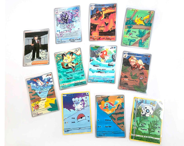Custom Pokemon Full Art Cards l Hanpainted Fan Art Collectibles