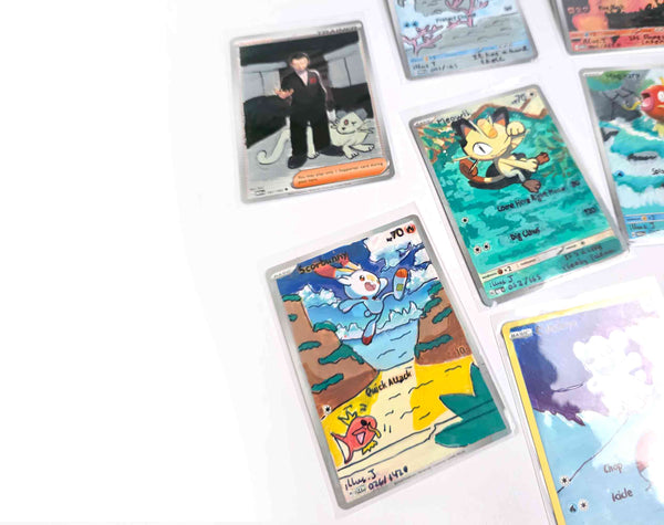 Custom Pokemon Full Art Cards l Hanpainted Fan Art Collectibles