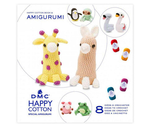 DMC Amigurumi Crochet Book 8, DIY Animals Dolls Happy Cotton Book
