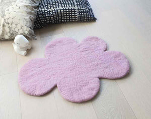 Cloud Rug, Scandi PALE PINK, nursery kids rug, felt rug