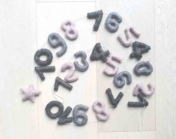 Numbers Garland 1 to 10 l Grey
