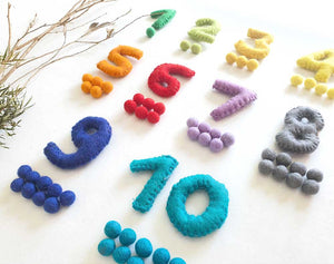 Numbers Toy. Counting. 1 to 10 Learn to Count Math Games. Felt. Montessori Sensory Play. Learn Colours. Educational