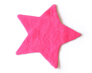 Star Felt Rug | Hot Pink