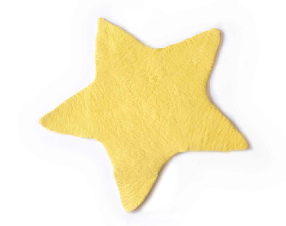 Star Felt Rug | Yellow