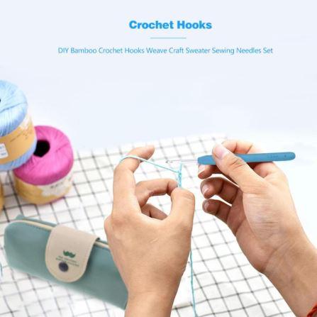 Crochet Kit & Happy Cotton Yarn Bundle - SOFT PASTEL, Knitting Hooks Kit Set, DIY Needlework Starter Tools For Beginners