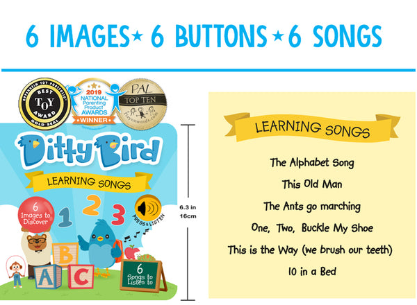 Ditty Bird Learning Songs Musical Book_Educational Music Toy